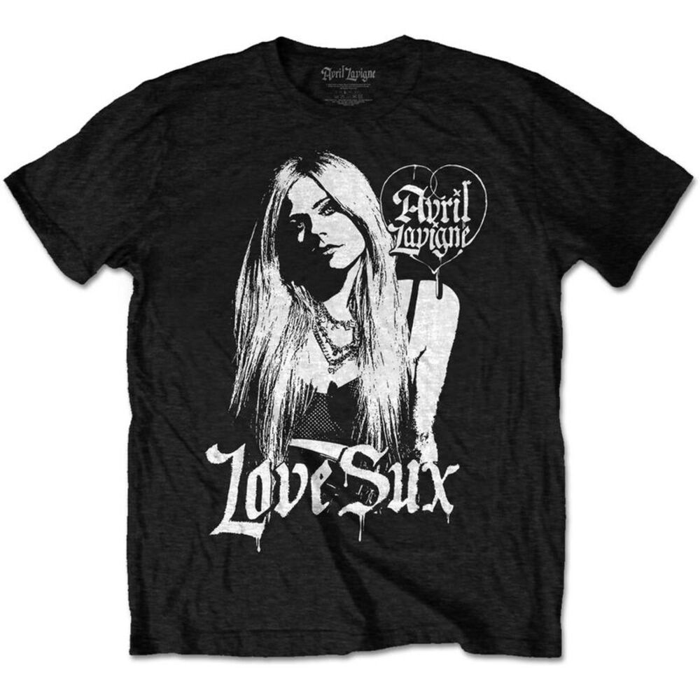 Avril Lavigne Unisex Adult Love Sux Cotton T-Shirt / Black